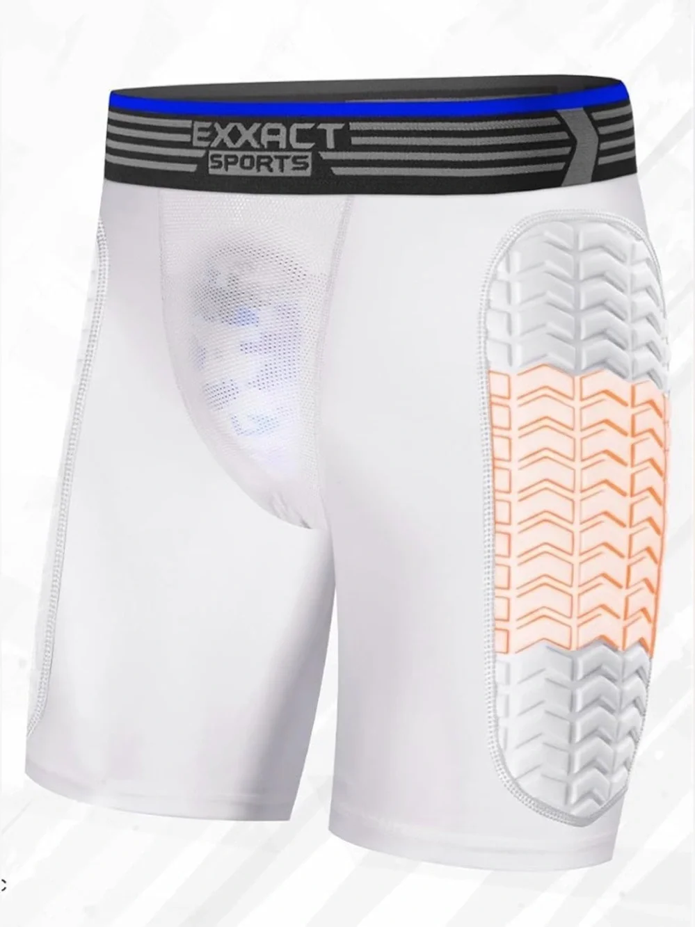 Exxact Sports Baseball Sliding Padded Compression Shorts – White – Youth XL
